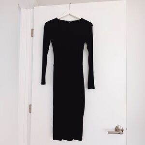 Jluxlabel sz M ribbed 
Black High Expectations Midi Dress
